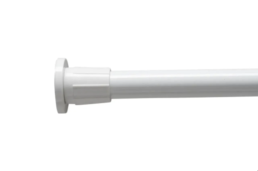 Hefe dusjforhengstang, 110-183 cm, hvit