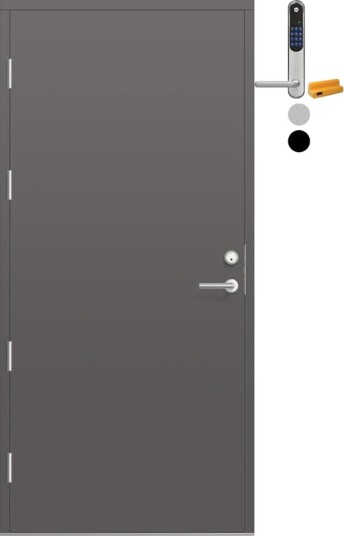 Ytterdør Bygg1 Fjell 09 med Yale Doorman Classic Home