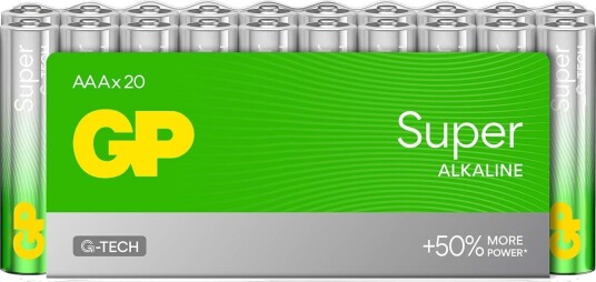GP Super Alkaline Batteri AAA LR03 20-pk