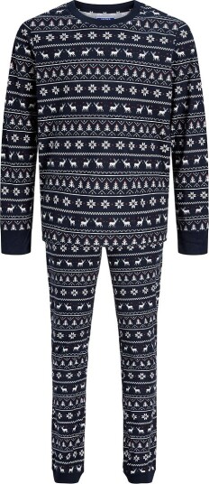 Jack & Jones Pysjamas   JacTristan   Sky Captain/Reinsdyr   Jack & Jones   16 år (176)   2 delt nattøy Hvit Marineblå Rød