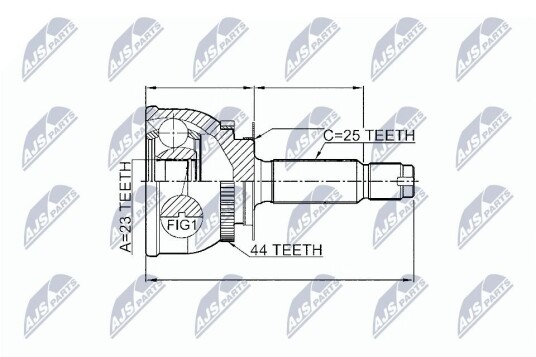 Nty Drivknute drivaksel NTY NPZ HY 549