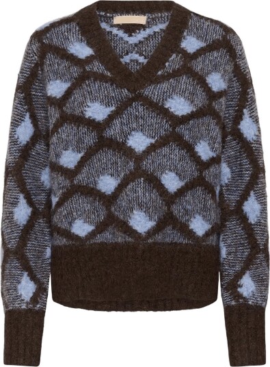 Culture Cugilan Pullover BROWN/BLUE M Culture Cugilan Pullover BROWN/BLUE M