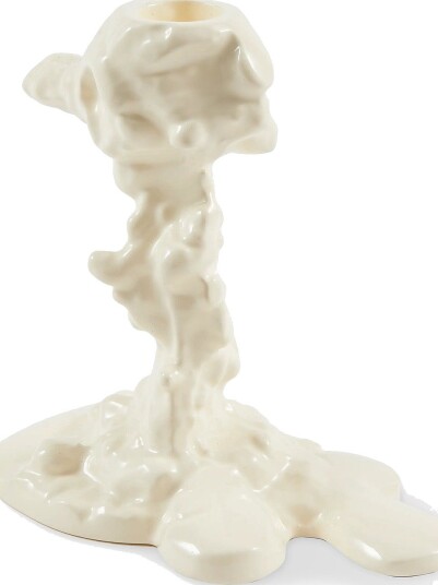 POLSPOTTEN Drip Candle Holder WHITE L14X W8X H14 cm