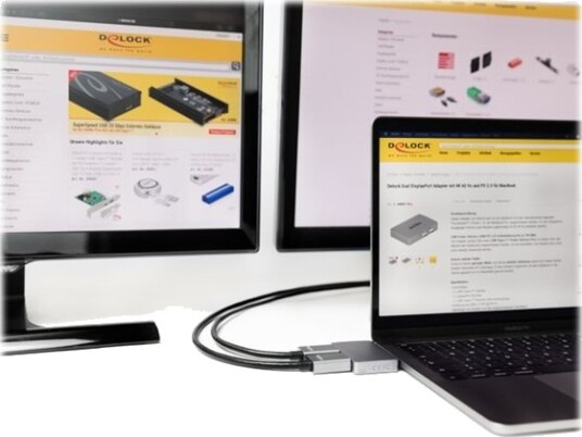 Delock Displayport Adapter Usb C Hann Til Displayport Usb C Hunn Støtte For 4K 60 Hz 3840 X 2160 Støtte For Power Delivery 3.0 Grå