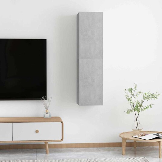 vidaXL TV-benk 2 stk betonggrå 30,5x30x60 cm sponplate
