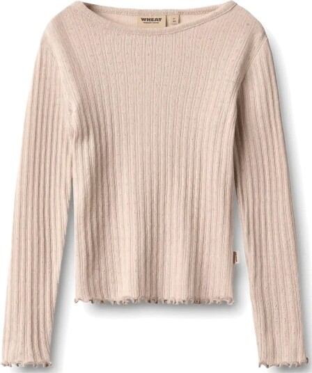 Wheat Wool Silk T Shirt L/S Alli PALE LILAC 152