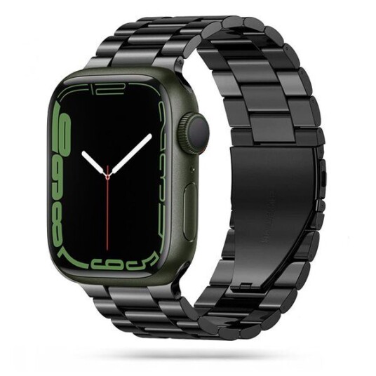 Tech-Protect Apple Watch (42/44/SE/45/49MM) Tech-Protect Rustfritt Stål Reim - Svart Tech-Protect Apple Watch (42/44/SE/45/49MM) Tech-Protect Rustfritt Stål Reim - Svart