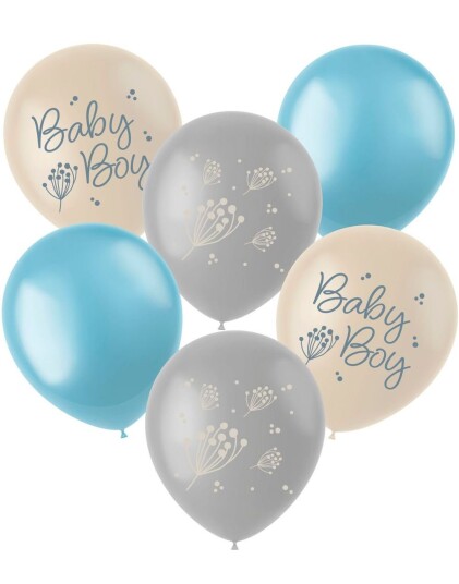 6 stk 33 cm Ballonger Baby Boy  Miks