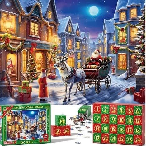 24 dagers julekalender 1000 brikkers julekalender puslespill 24 brikkers julekalender puslespill