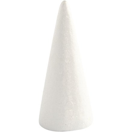 Diverse Kjegle H: 14,5 cm diam 6 cm hvit 5 stk 1 pk