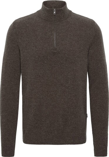 Blend Bhbranko Halfzipp Knit Noos TURKISH COFFEE MELANGE XL