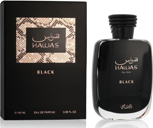 Rasasi Hawas Black EDP 100 ml Parfyme for Menn Rasasi Hawas Black EDP 100 ml Parfyme for Menn