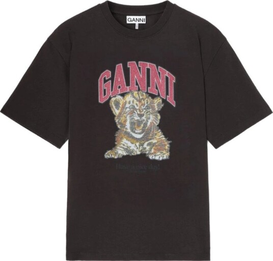 Ganni Dame Topper Svart S,