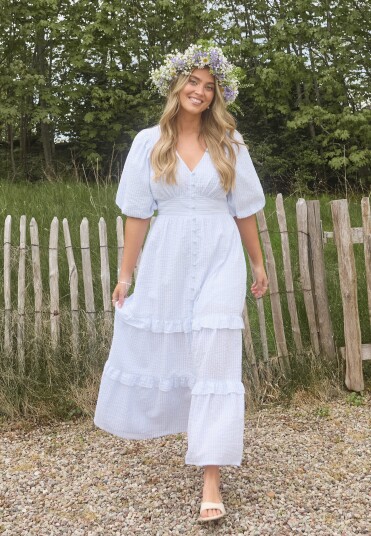 Bianca Gonzalez X Puff Sleeve Frill Dress