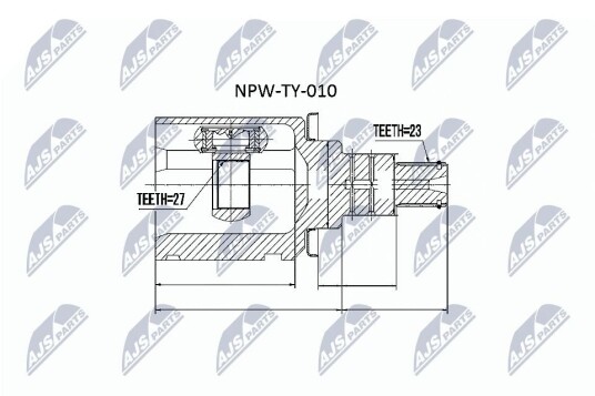 Nty Drivknute drivaksel NTY NPW TY 010