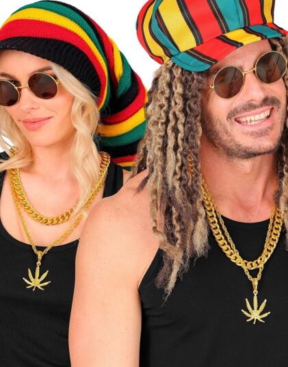 Marijuana Gullfarget Kostymesmykke