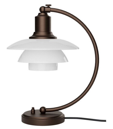 Louis Poulsen PH 2/2 Luna Bordlampe Aged Brass/Opal Glass Louis Poulsen PH 2/2 Luna Bordlampe Aged Brass/Opal Glass