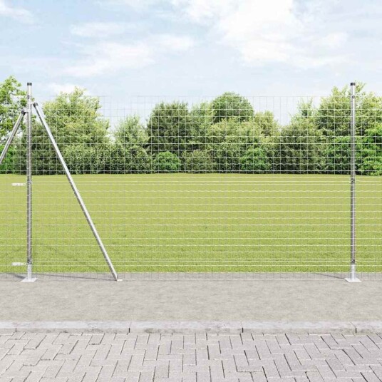 Euro Gjerde med 7 Flensede Støtter 1,6x10 m Galvanisert Stål