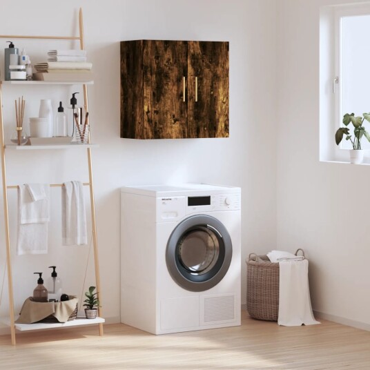  Veggskap røkt eik 60x31x60 cm konstruert tre 8720845947941