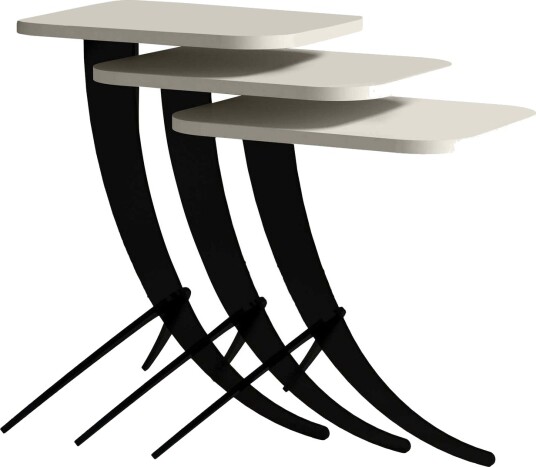 Hovdane Settbord 45 cm 3 Bord - Hvit