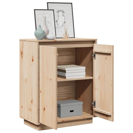 vidaXL Skjenk 60x34x75 cm heltre furu