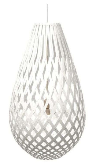 David Trubridge - Koura Pendel H100 Hvit 2 Sider