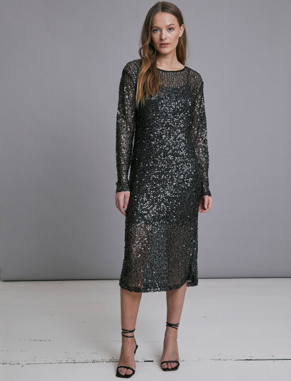Minus Msmera Glitter Midi Dress - Black - 36 Minus Msmera Glitter Midi Dress - Black - 36