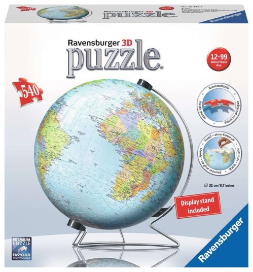 Ravensburger 3d Puslespill 540 Brikker Globus
