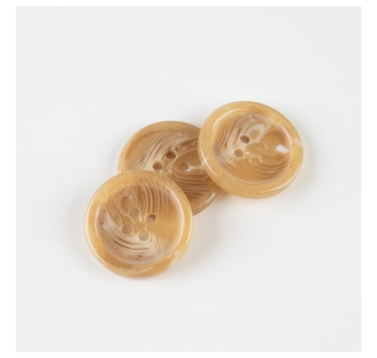 Marmorert knapp Blank Beige 23mm