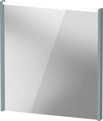 Duravit D Code speil med lys øverst 650 x 700 mm fjordgrønn