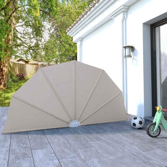 vidaXL Sammenleggbar sidemarkise for terrasse krem 160 cm
