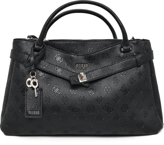 GUESS Ella Logo Lrg Gfriend Satchel Black ONE SIZE