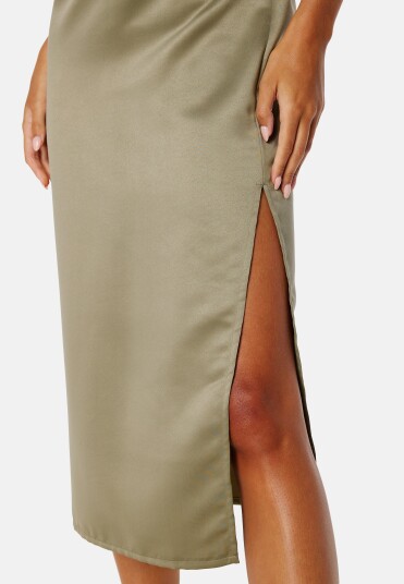 Bubbleroom Occasion Ortiza Satin Dress Olive green 38