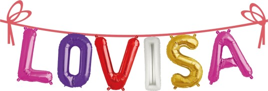 Ballonggirlander Folie Navn - Lovisa