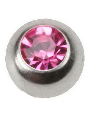 Utgått 5 mm Blank Med Rosa Sten Stålkule