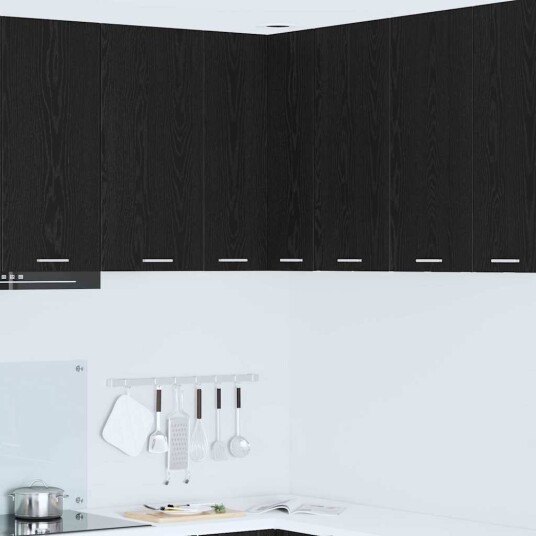  Hengende skap Riga Svart eik og hvit 57 x 57 x 80 cm
