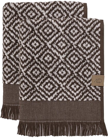 Mette Ditmer Morocco gjestehåndkle 35 x 55 cm 2 pk Chocolate off white Mette Ditmer Morocco gjestehåndkle 35 x 55 cm 2 pk Chocolate off white