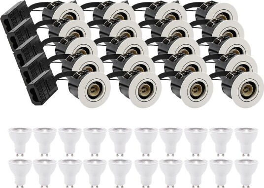 Ledlife 20 stk. innbyggingsspot Inno88 Inkl. 6W RA97 GU10 matt hvit IP44 godkjent i isolasjon Dimbar : Dimbar Kulør : Nøytral Ledlife 20 stk. innbyggingsspot Inno88 Inkl. 6W RA97 GU10 matt hvit IP44 godkjent i isolasjon Dimbar : Dimbar Kulør : Nøytral