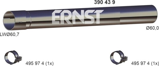 Eksosrør ERNST 390439