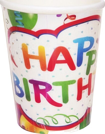 Inter Agenturer Ab Pappkopper Happy Birthday 6-pakning 39988 Inter Agenturer Ab Pappkopper Happy Birthday 6-pakning 39988