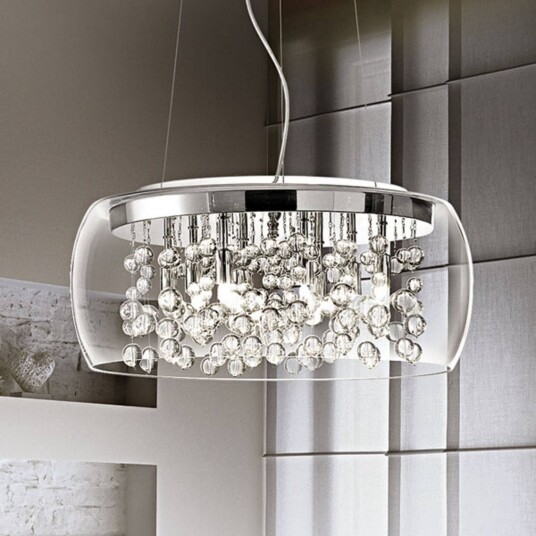 IDEAL LUX Designer pendellampe Audi 80 dimbar Klar / transparent Stue / spisestue Glass Design
