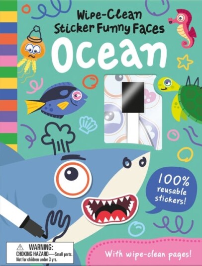 WipeClean Sticker Funny Faces Ocean WipeClean Sticker Funny Faces Ocean