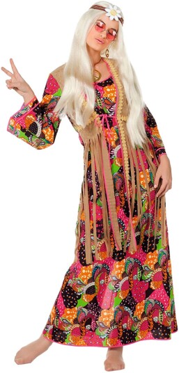 Wilbers &: Wilbers Hippie Lang Kjole Karnevalskostyme Large Wilbers &: Wilbers Hippie Lang Kjole Karnevalskostyme Large