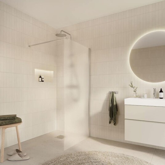 Dusjvegg Arrow Wall Frostet Glass Dusjvegg Arrow Wall Frostet Glass
