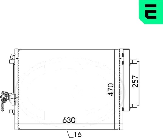 ERA 667116 Kondensator, klimaanlegg