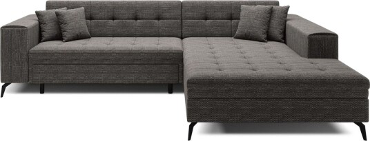 Hjørnesofa Eltap Solange 292x196x84 cm Berlin 01 Grå Høyre