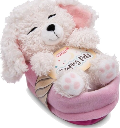 Bamse Sleeping Pets puddel hvit 12cm