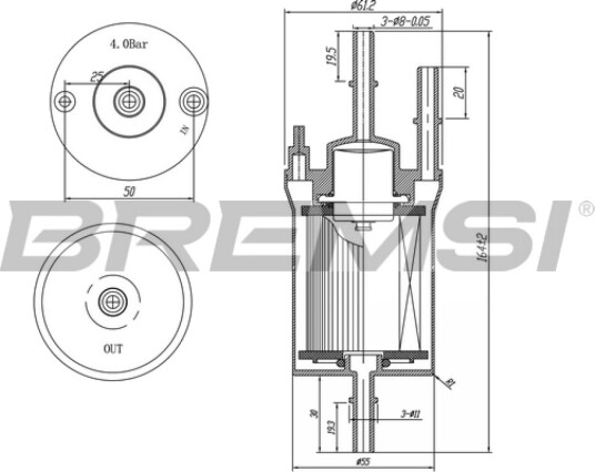 Drivstoffilter BREMSI FE0391 Drivstoffilter BREMSI FE0391