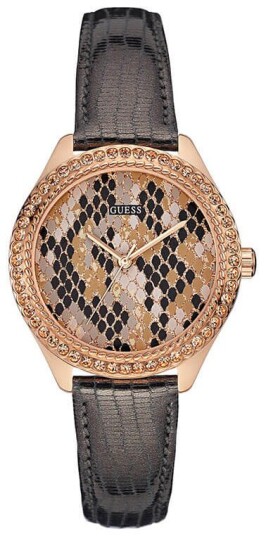 Guess Dameklokke W0626L2 Mini Flerfarget/Lær Ø36 mm