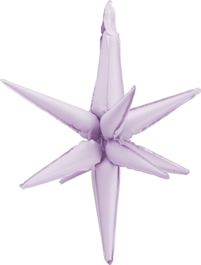 Partydeco Folieballong 3D Stjerne Lilla FB258T-014